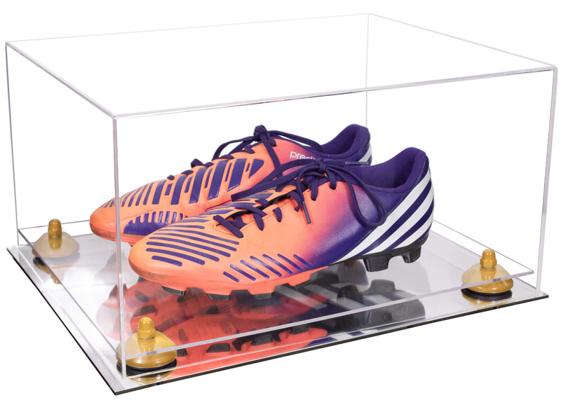 Large Display Case for Basketball Shoes, Sneaker(s), Lacrosse, Soccer, & Football Cleats - 15.25 x 12 x 8 Clear (A026/V12)