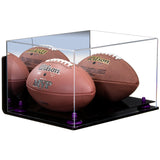 Acrylic Full Size Two Football Display Case - Mirror (B12/A026)