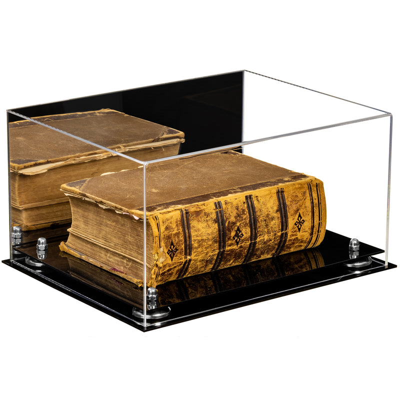 Book Display Case with Risers 15.25 X 12 X 8 - Mirror (A026/V12)