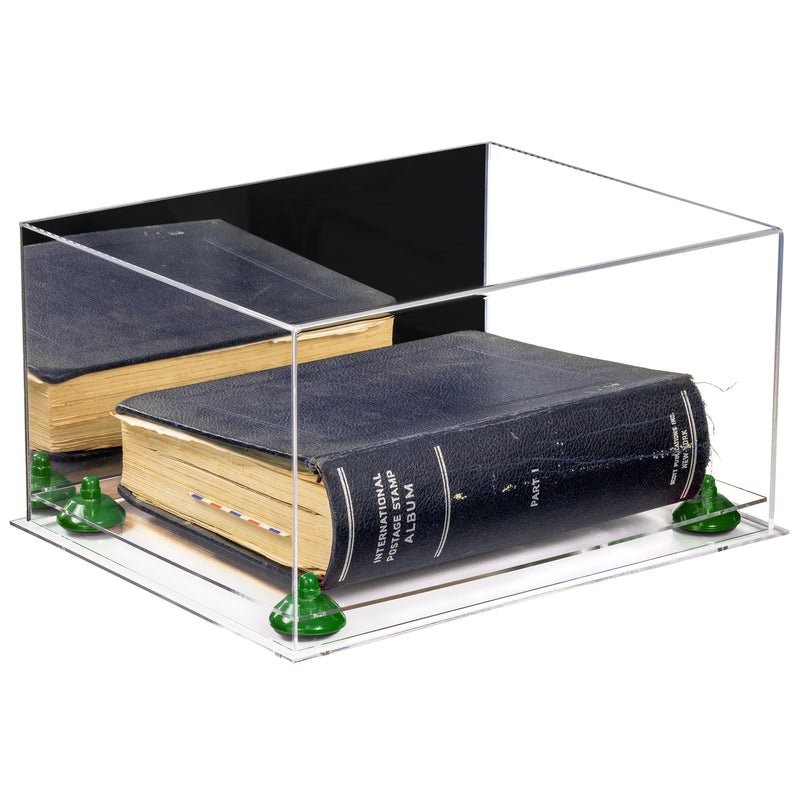 Book Display Case with Risers 15.25 X 12 X 8 - Mirror (A026/V12)