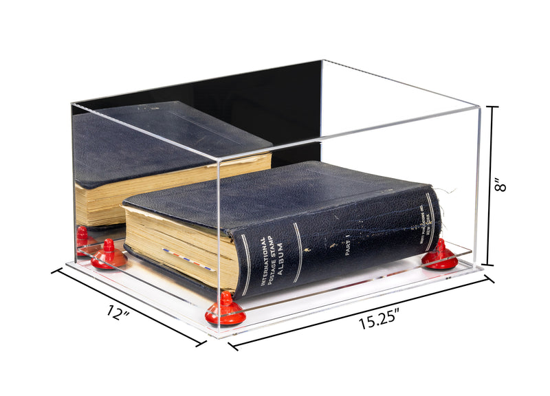 Book Display Case with Risers 15.25 X 12 X 8 - Mirror (A026/V12)