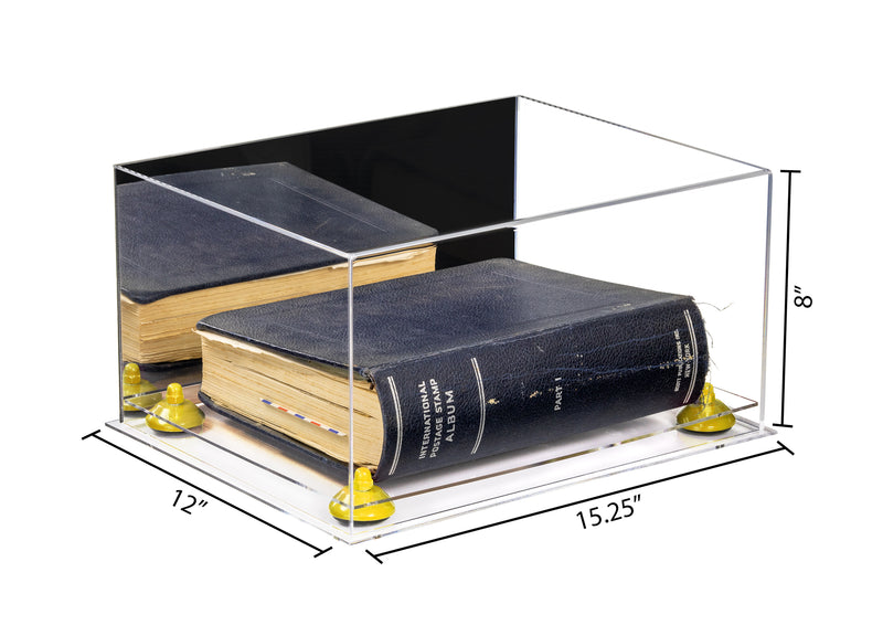 Book Display Case with Risers 15.25 X 12 X 8 - Mirror (A026/V12)