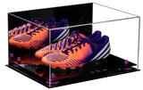 cleats case, shoe pair case, football cleats, soccer cleats, basketball case, with risers, mirror case, black base