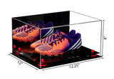 15.25x12x8 cleats case, shoe pair case, football cleats, soccer cleats, basketball case, with risers, mirror case, black base