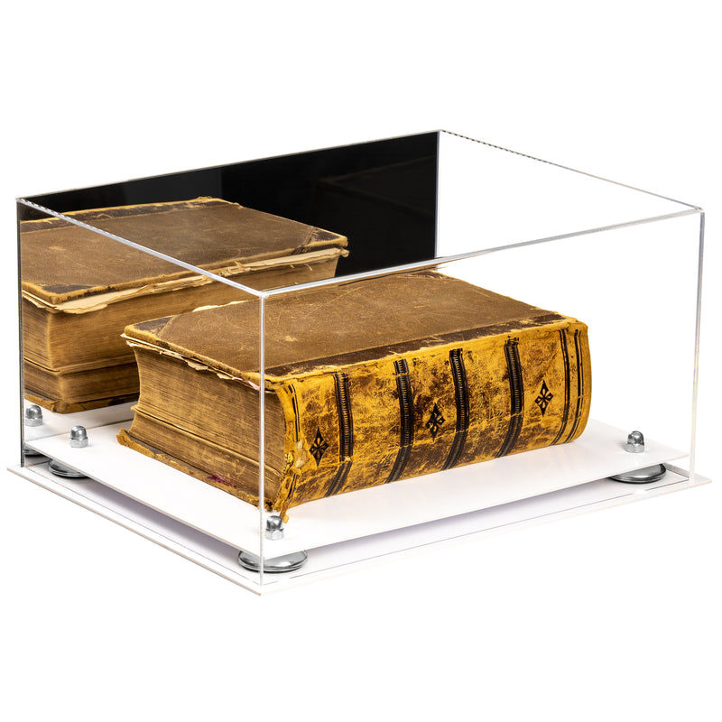 Book Display Case with Risers 15.25 X 12 X 8 - Mirror (A026/V12)