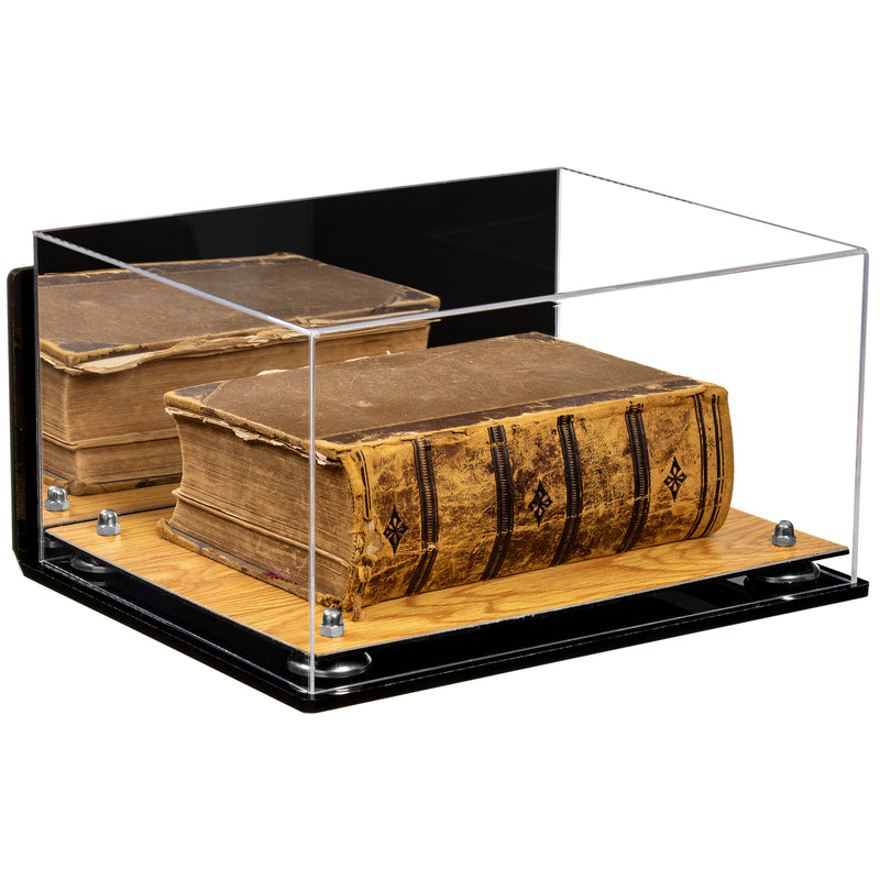 Book Display Case with Risers 15.25 X 12 X 8 - Mirror (A026/V12)