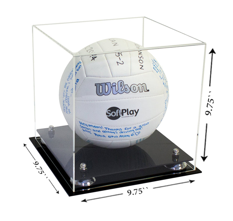 Deluxe Clear Acrylic Volleyball Display Case with Risers (A027), Display Case, Better Display Cases, Better Display Cases - Better Display Cases