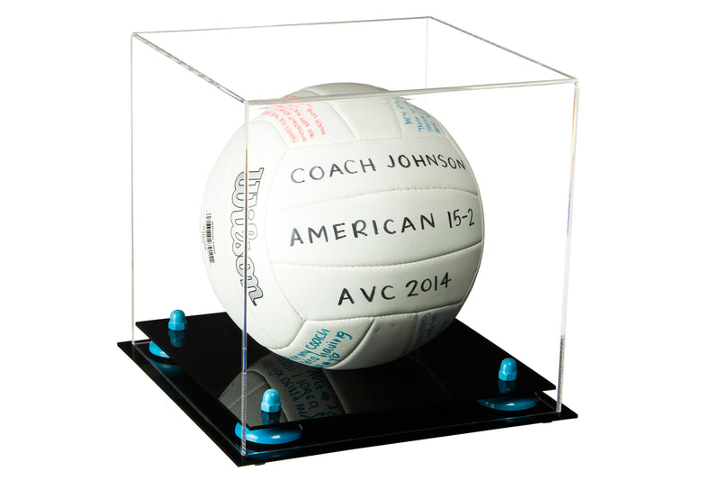 Deluxe Clear Acrylic Volleyball Display Case with Risers (A027), Display Case, Better Display Cases, Better Display Cases - Better Display Cases