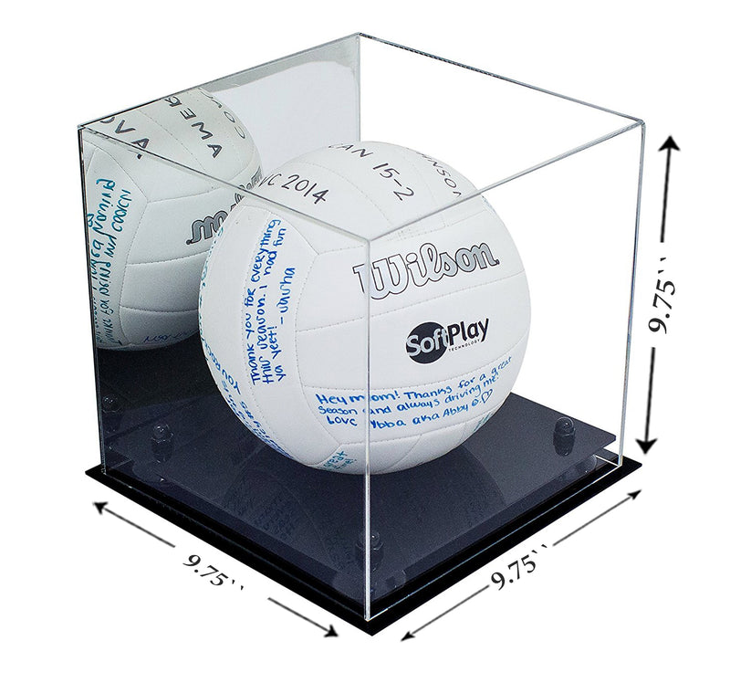 Deluxe Acrylic Volleyball Display Case with Risers and Mirror (A027), Display Case, Better Display Cases, Better Display Cases - Better Display Cases