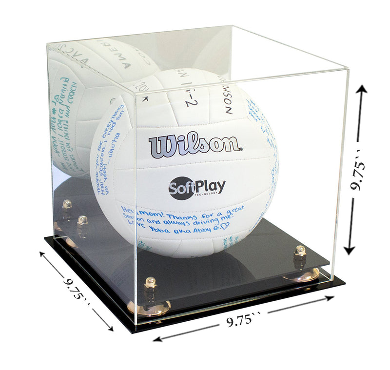 Deluxe Acrylic Volleyball Display Case with Risers and Mirror (A027), Display Case, Better Display Cases, Better Display Cases - Better Display Cases