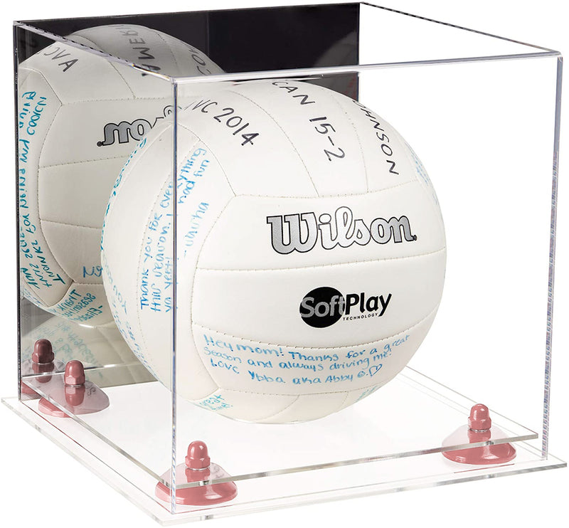 Acrylic Volleyball Display Case - Mirror No Wall Mounts (A027/B02)