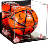 Acrylic Soccer Ball Display Case - Mirror Wall Mounts (B02/A027)