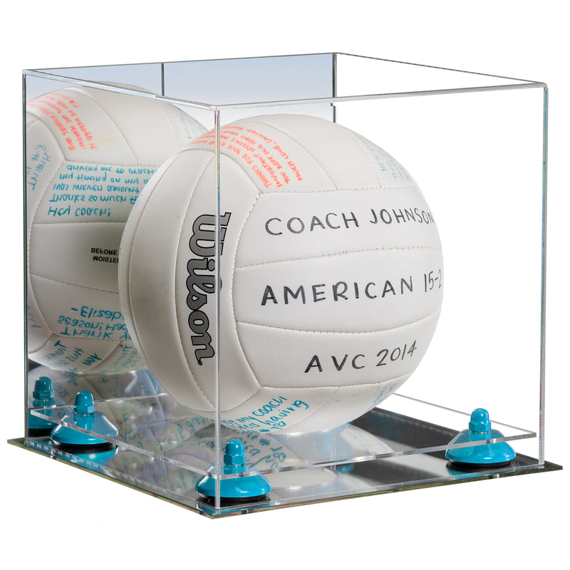 Acrylic Volleyball Display Case - Mirror No Wall Mounts (A027/B02)