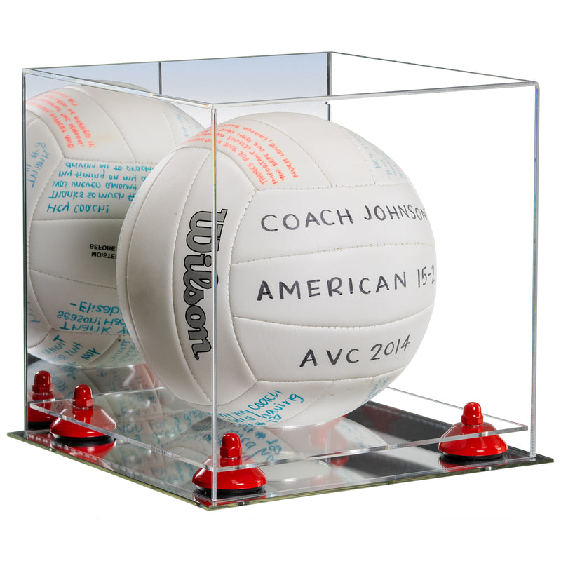 Acrylic Volleyball Display Case - Mirror No Wall Mounts (A027/B02)