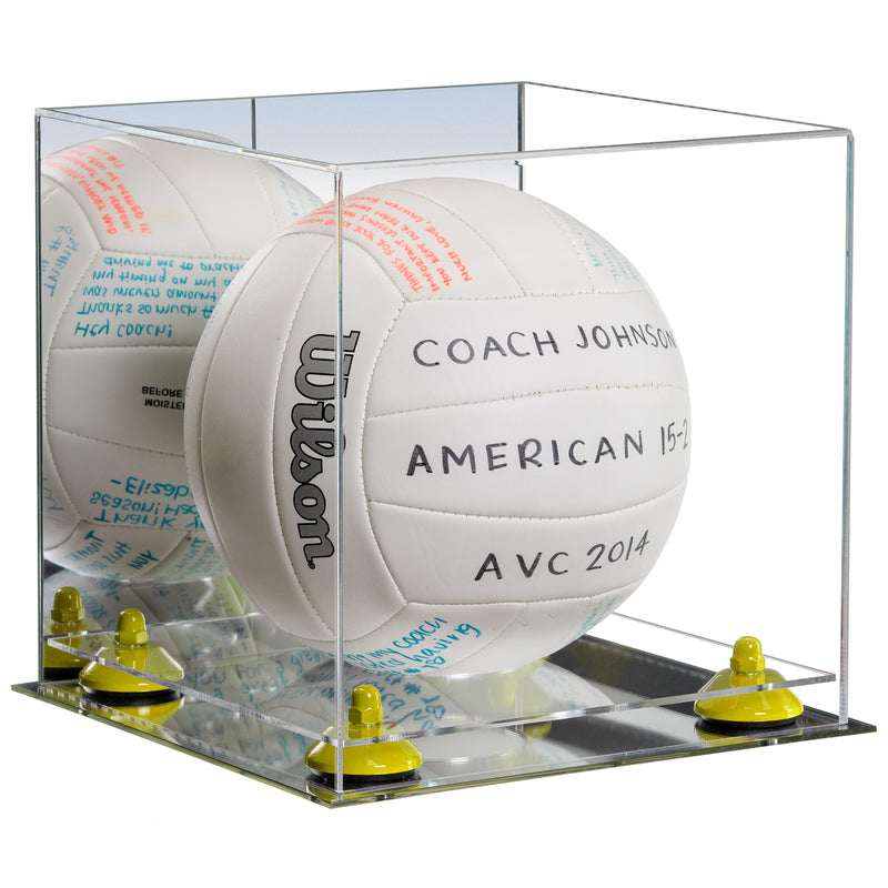 Acrylic Volleyball Display Case - Mirror No Wall Mounts (A027/B02)