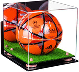 Acrylic Soccer Ball Display Case - Mirror Wall Mounts (B02/A027)