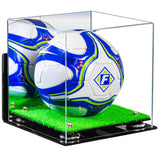 Acrylic Soccer Ball Display Case - Mirror Wall Mounts (B02/A027)