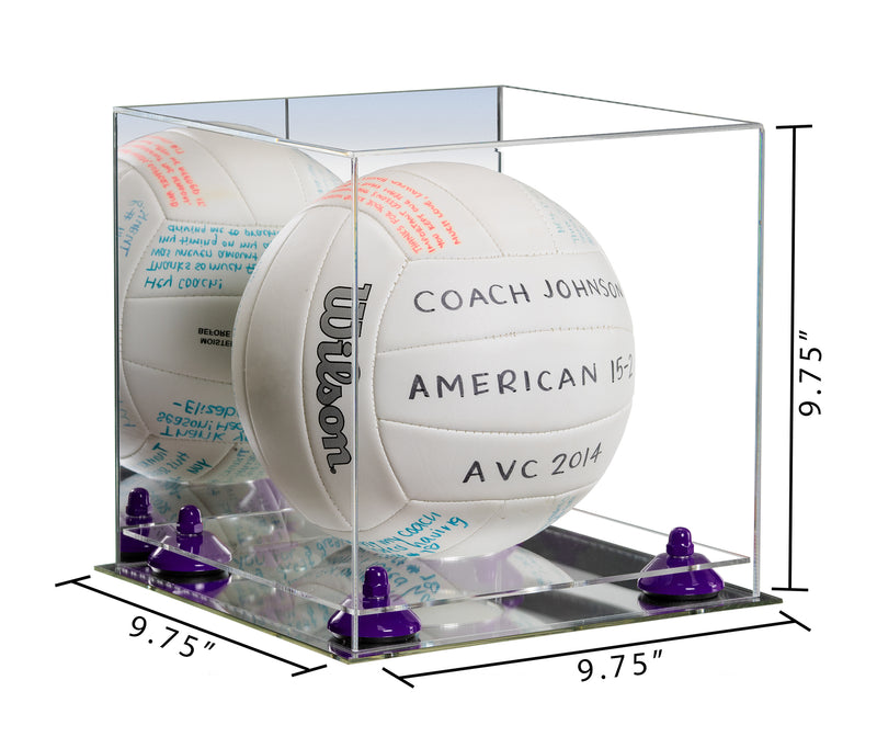 Acrylic Volleyball Display Case - Mirror No Wall Mounts (A027/B02)