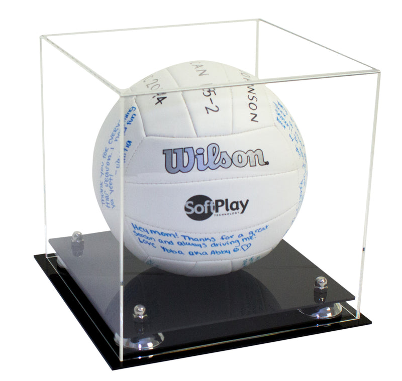 Deluxe Clear Acrylic Volleyball Display Case with Risers (A027), Display Case, Better Display Cases, Better Display Cases - Better Display Cases