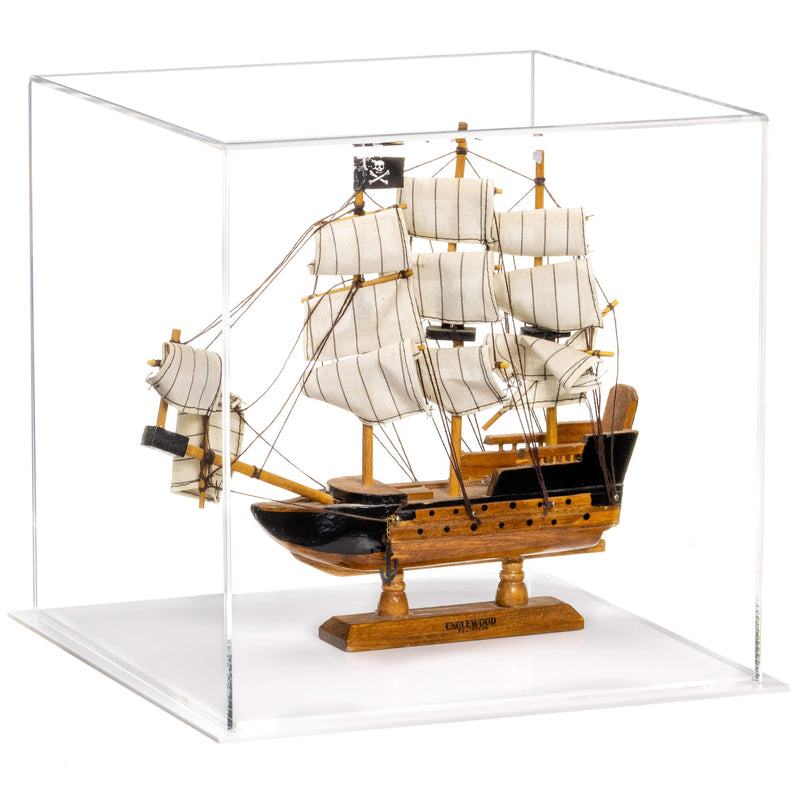 Clear white Double Sheet Ship Display Case