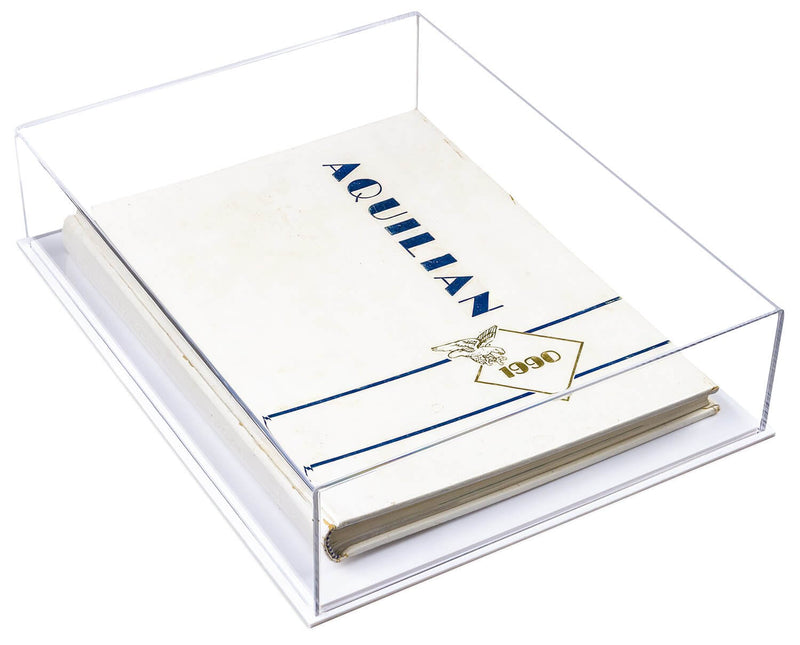 White Double Sheet Book Display case