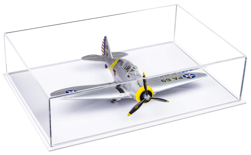 Clear White Double Sheet Model Plane Display case