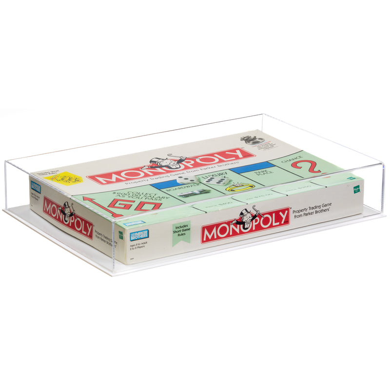 Clear White Base Monopoly Display Case
