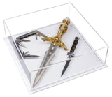 Clear White Double Sheet Model Sword Display Case