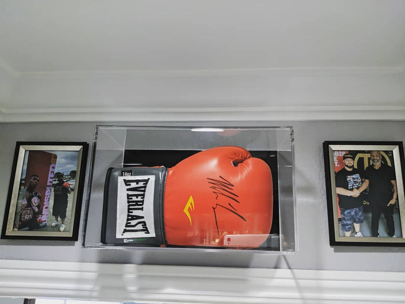 Acrylic Boxing Glove Display Case with Sliding Back (A044/V17)