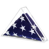 Clear Acrylic American Flag Memorabilia Display Case