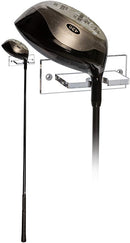 Clear acrylic bracket for displaying a standard size golf club