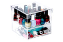 Clear Acrylic Makeup Storage Box with Crystal Cut Drawer Knob