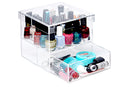 Clear Acrylic Multi-Purpose Cosmetic Organizer with Removable Drawer