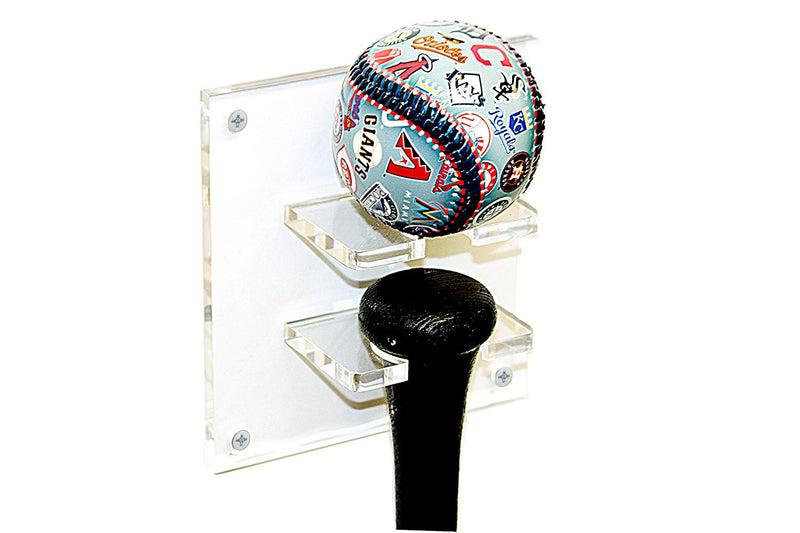 Deluxe Acrylic Standard Size Baseball Bat Wall Mount, Display Case, Better Display Cases, Better Display Cases - Better Display Cases