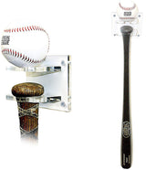 Acrylic Baseball Bat Wall Mounts Brackets – Clear, Baseball Bat Hanger