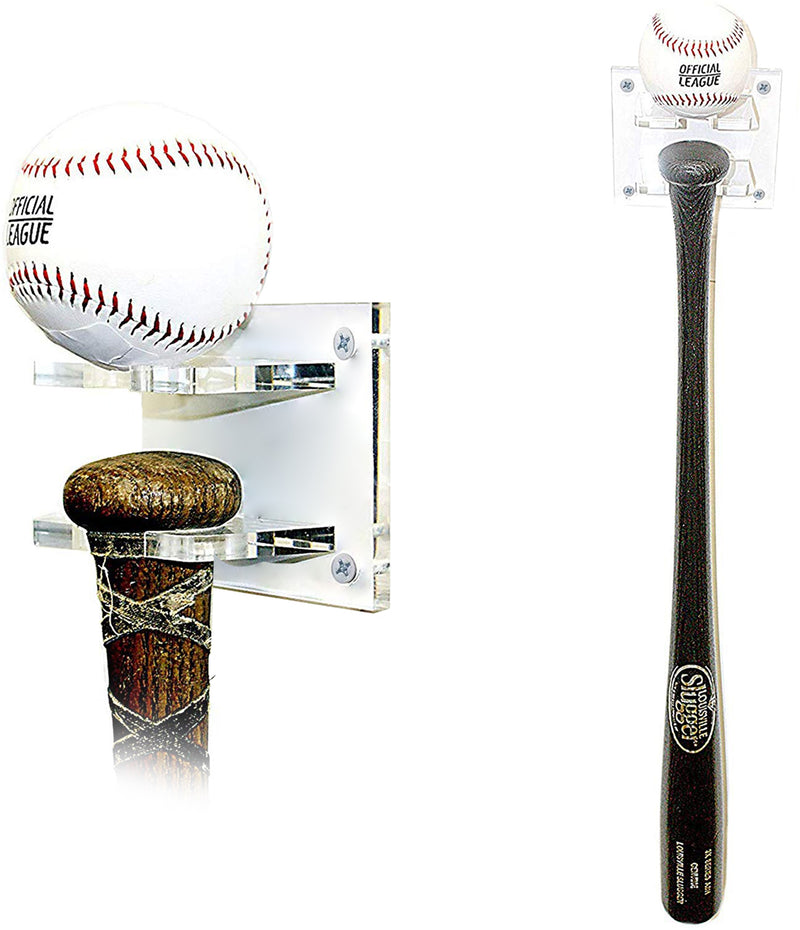 Better Display Cases Clear Acrylic Wall Mounts and Display Stands for Baseball Bats