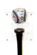 Vertical acrylic baseball and bat wall mount