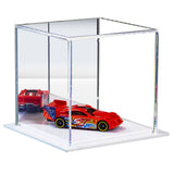 Mirror  White Base  Toy Car Display Case