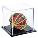 Acrylic Holiday Ornament Display Case with Black Acrylic Base