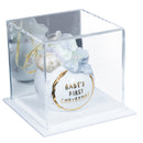 Acrylic Christmas Ornament Display Box Showing Clear Front and Side Panels