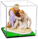 Versatile Acrylic Display Case with Synthetic Green Turf Floor