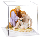 6 Inch Acrylic Display Case with Clear Back and White Base