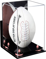 Full-Size Football Display Case Vertical - Mirror Wall Mount (B42/A060)