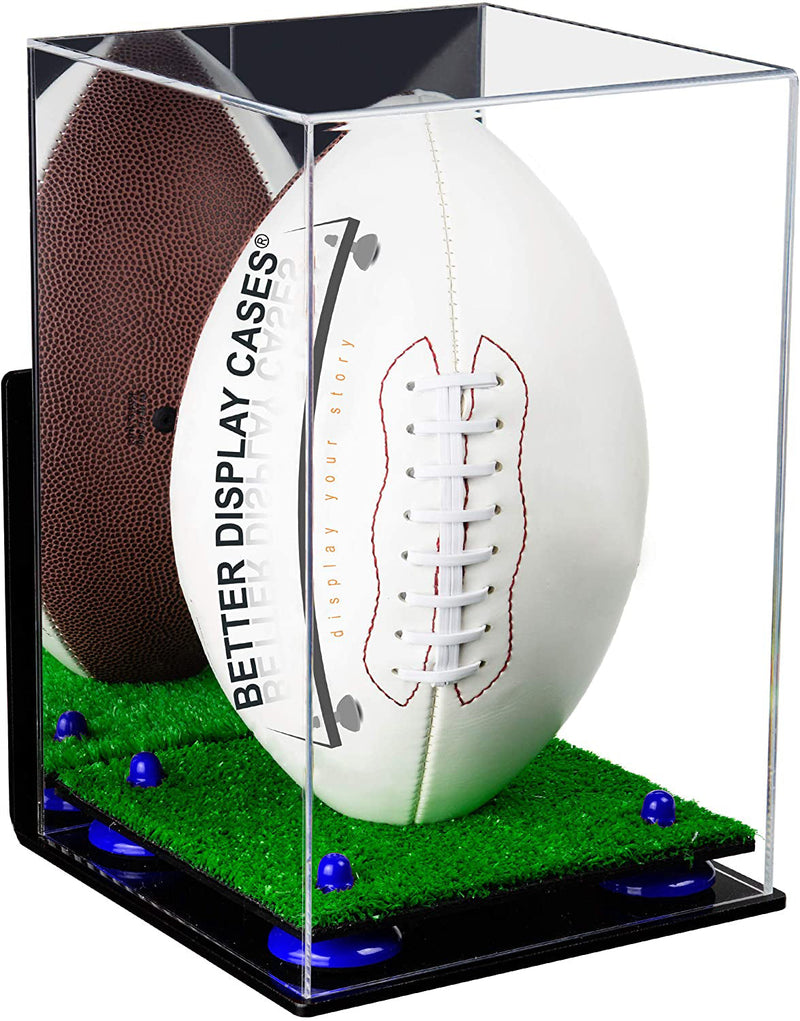 Full-Size Football Display Case Vertical - Mirror Wall Mount (B42/A060)