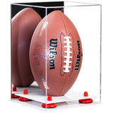 Full-Size Football Display Case Vertical - Mirror No Wall Mounts (B42/A060)