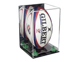 Acrylic Rugby Ball Display Case Vertical - Mirror Wall Mount(A060/B42)