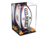 Acrylic Rugby Ball Display Case Vertical - Mirror Wall Mount(A060/B42)