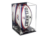 Acrylic Rugby Ball Display Case Vertical - Mirror Wall Mount(A060/B42)