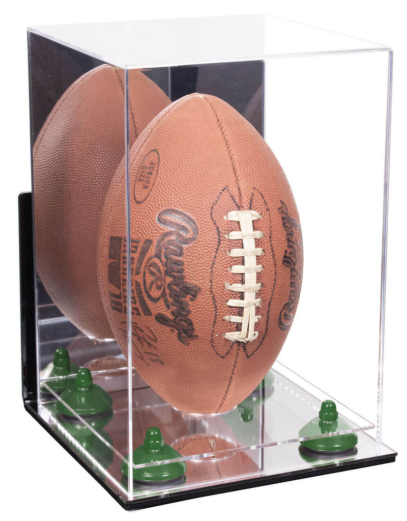 Full-Size Football Display Case Vertical - Mirror Wall Mount (B42/A060)