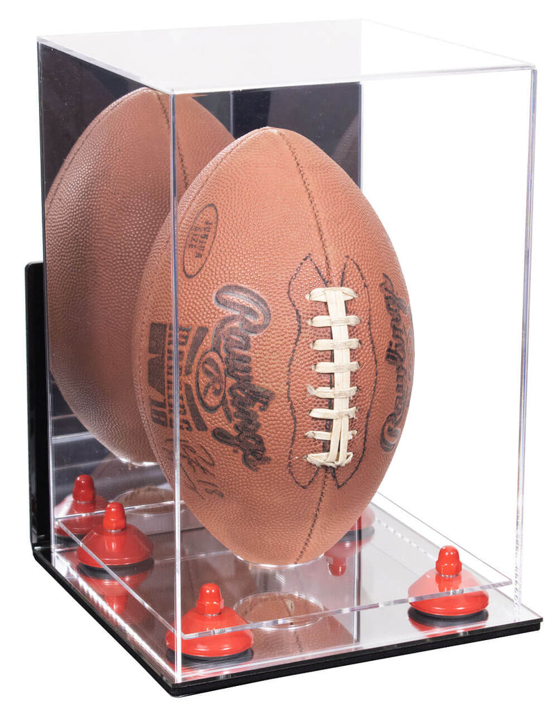 Full-Size Football Display Case Vertical - Mirror Wall Mount (B42/A060)